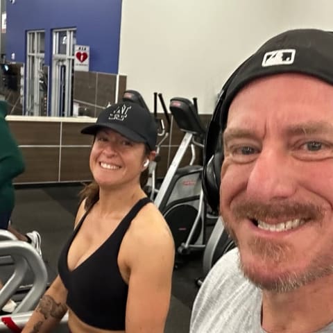 Geoff and Jenn on cardio